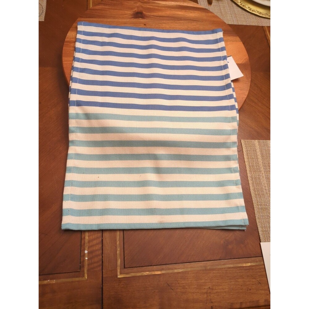 Katie Kime Set of 2 Placemats 14" x 19" Blue Striped Nautical Spring Summer